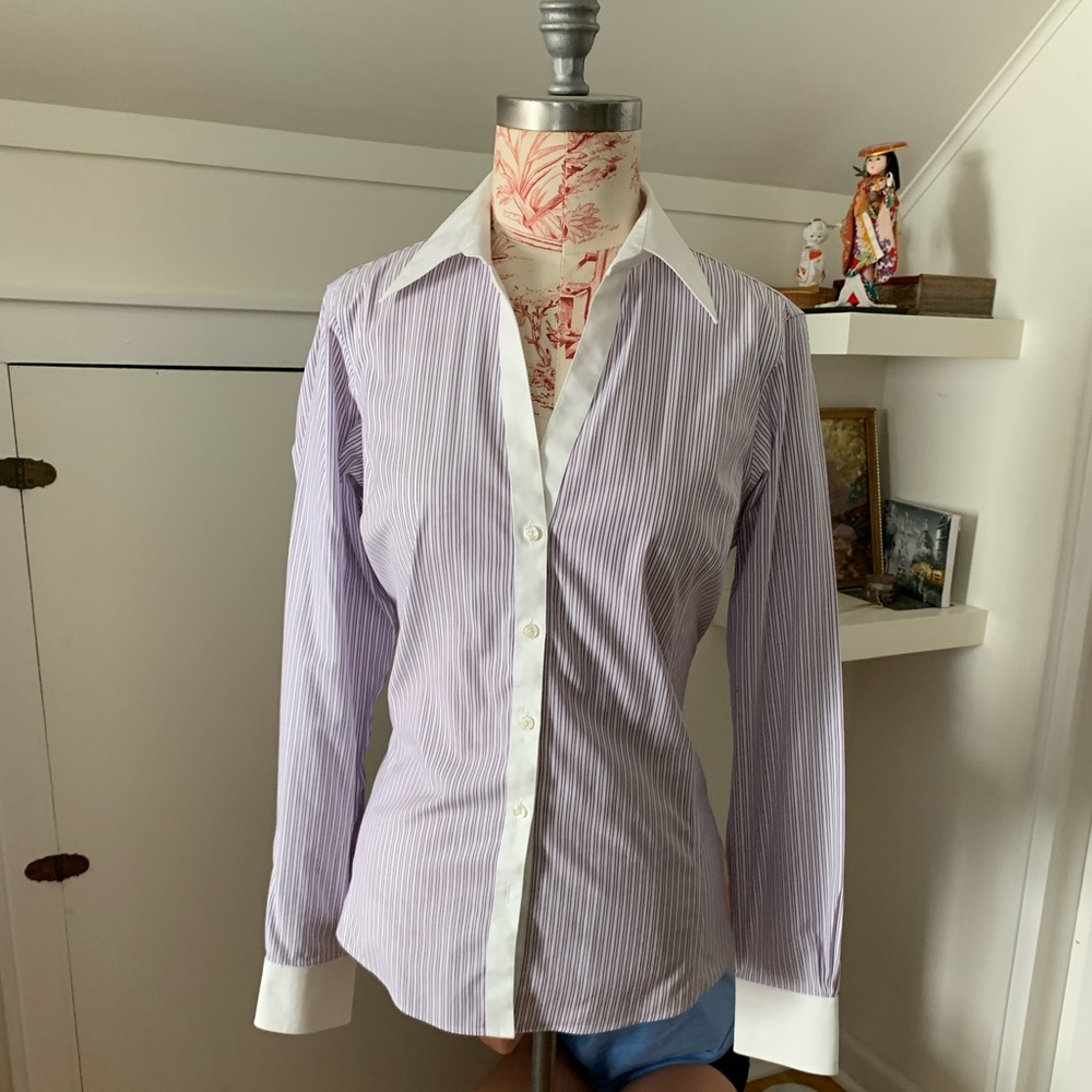 Striped Non-iron Oxford
